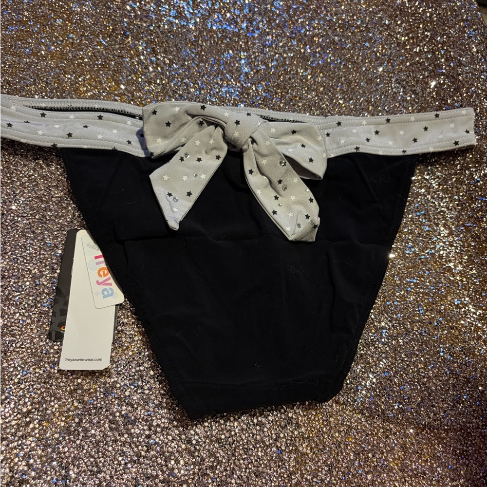 Freya Black and Gray Bikini Bottom
